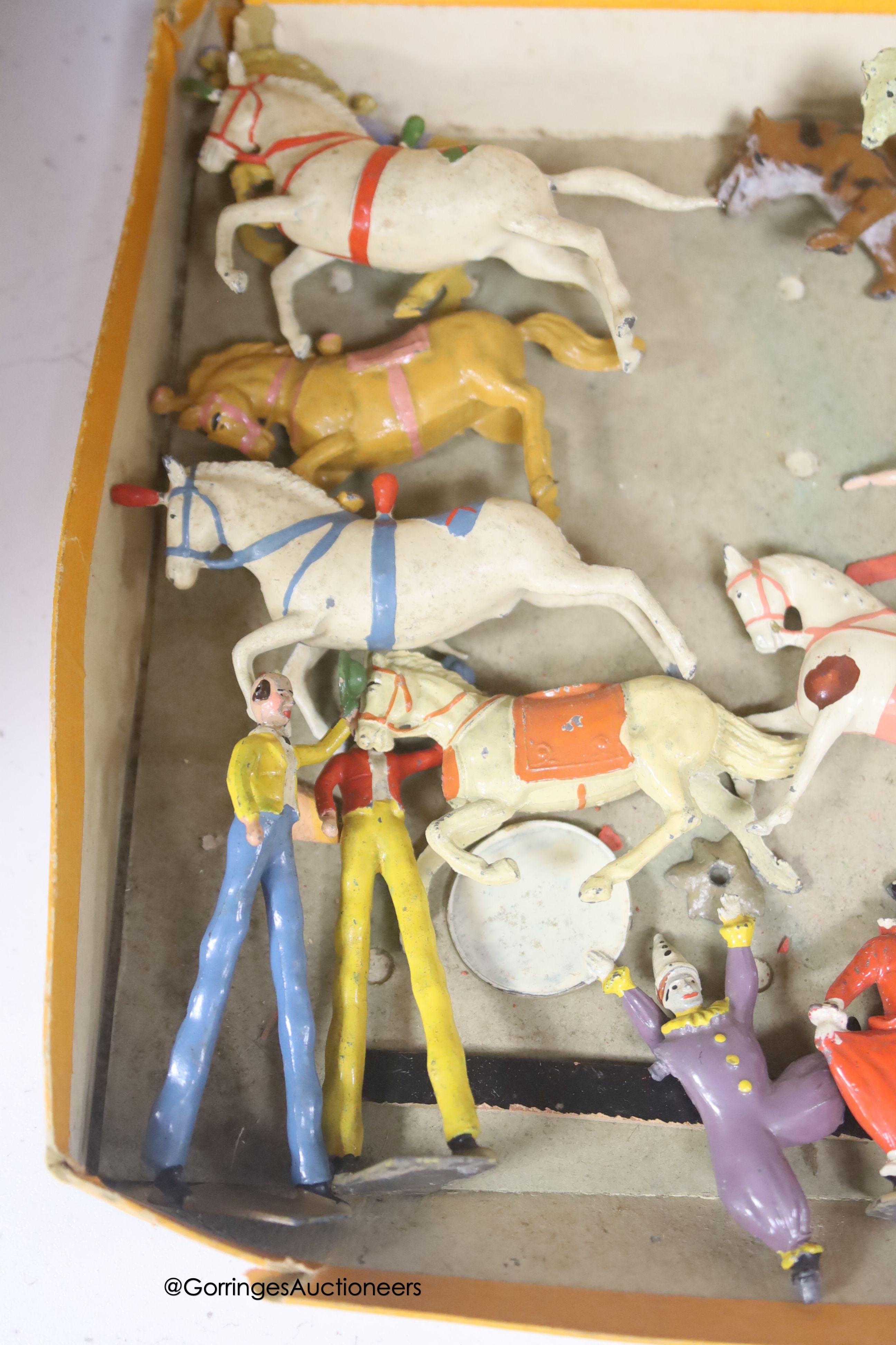 A Britain's Set 1443 Mammoth Circus, 1936-41, in original box and further related items
